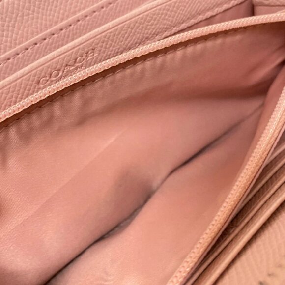 COACH Luxury Debossed Signature Patent Accordion Zip Around - Picture 4 of 8